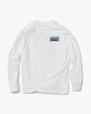 SHELTER Community Center Long Sleeve Tee - White